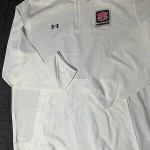 UNDER ARMOUR AUBURN WHITE 1/4 ZIP PULLOVER JACKET SIZE 2XL MEN NWT $105.00